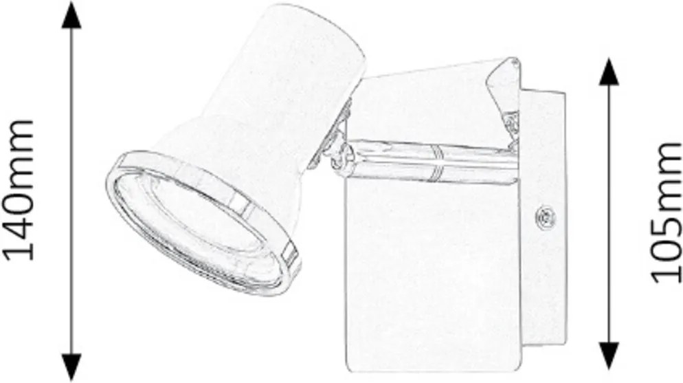 Rabalux LED kúpeľňové nástenné bodové svietidlo Steve 1x4,5W | GU10 | 430lm | 4000K | IP44