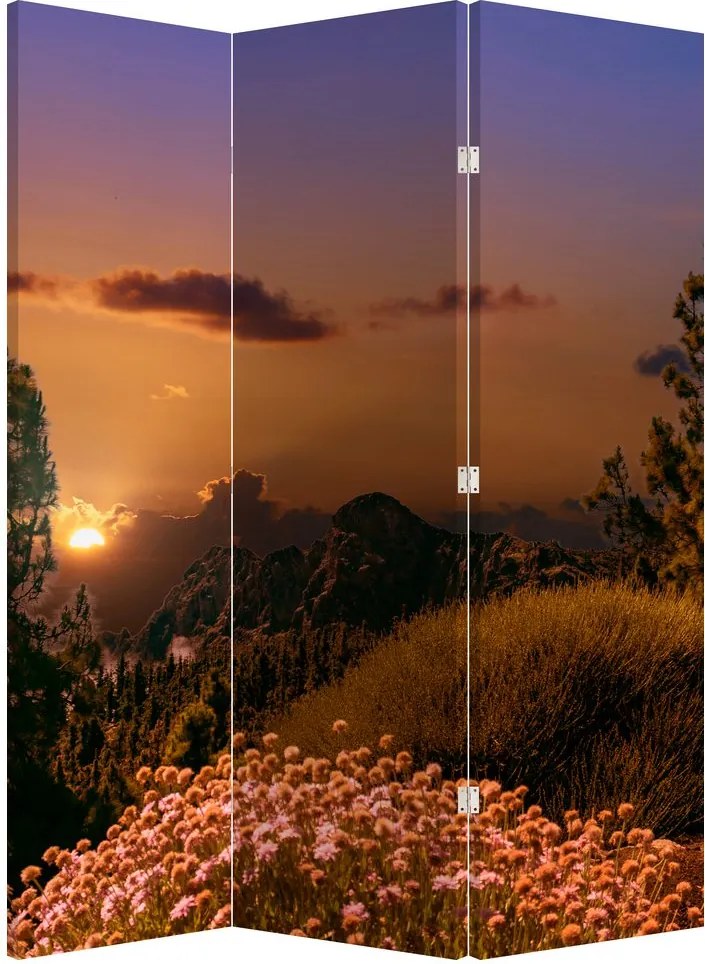 Paraván - Príroda so západom slnka (126x170 cm)