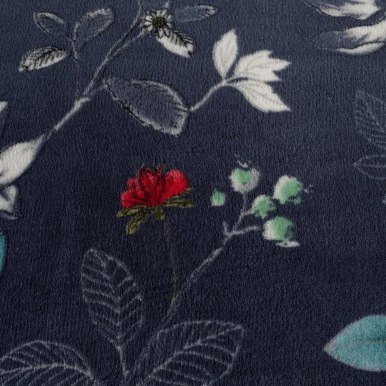 Obojstranné obliečky DUO SENSE NOCTIFLORA tmavomodré mikroplyš/flanel Rozmer obliečky: 70 x 90 cm | 140 x 200 cm