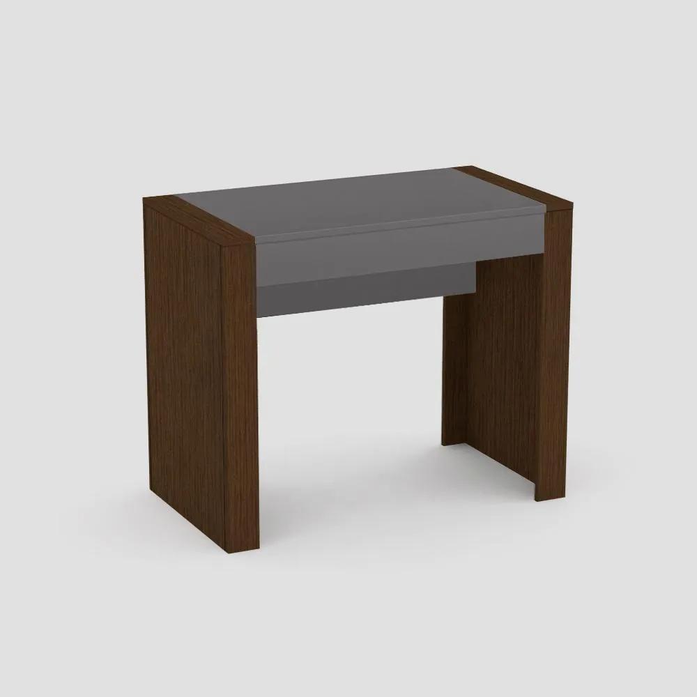 PC stôl, REA JAMIE-G, 1x zásuvka, dub vicenza