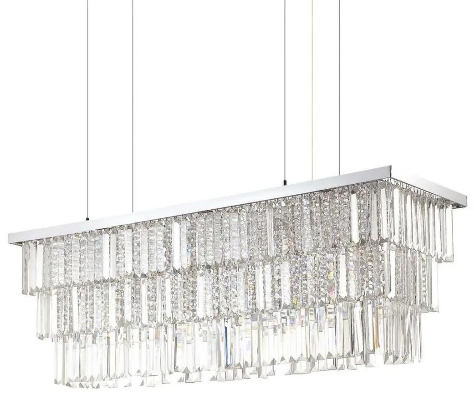 Ideal Lux - Krištáľový luster na lanku MARTINEZ 8xE14/40W/230V chróm