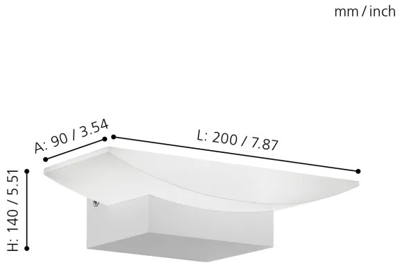 Eglo 96037 - LED nástenné svietidlo METRASS 1xLED/5,6W/230V