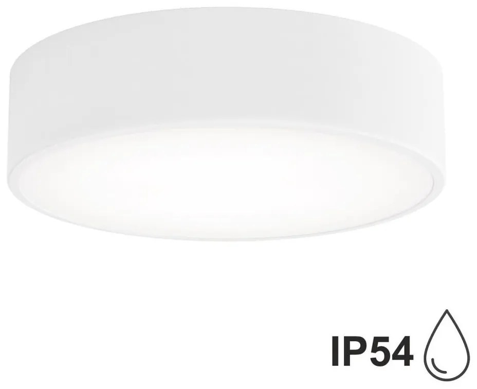 Temar Kúpeľňové stropné svietidlo so senzorom CLEO 2xE27/24W/230V pr. 30 cm biela IP54 TM0096