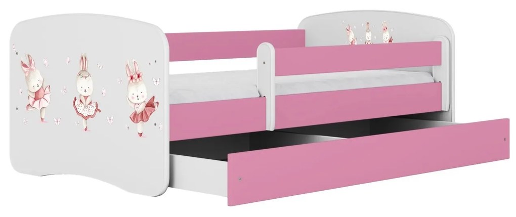 Dětská postel Babydreams králíčci růžová