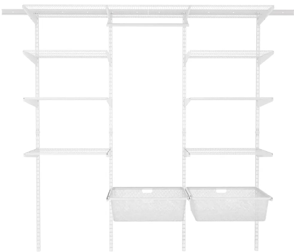 Nástenný regál do práčovne 200x180x40 cm TOPTRACK