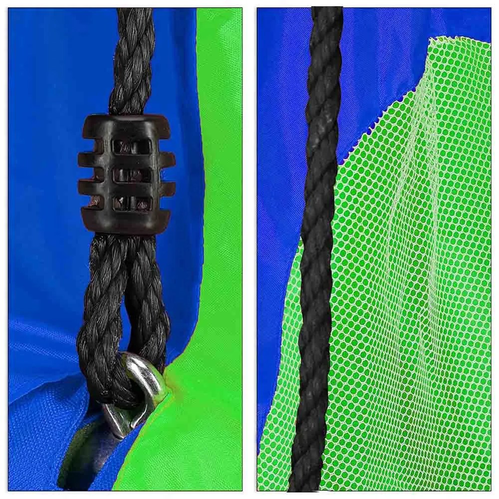 Hojdací kruh bocianie hniezdo, so stanom, 110 cm, modrý