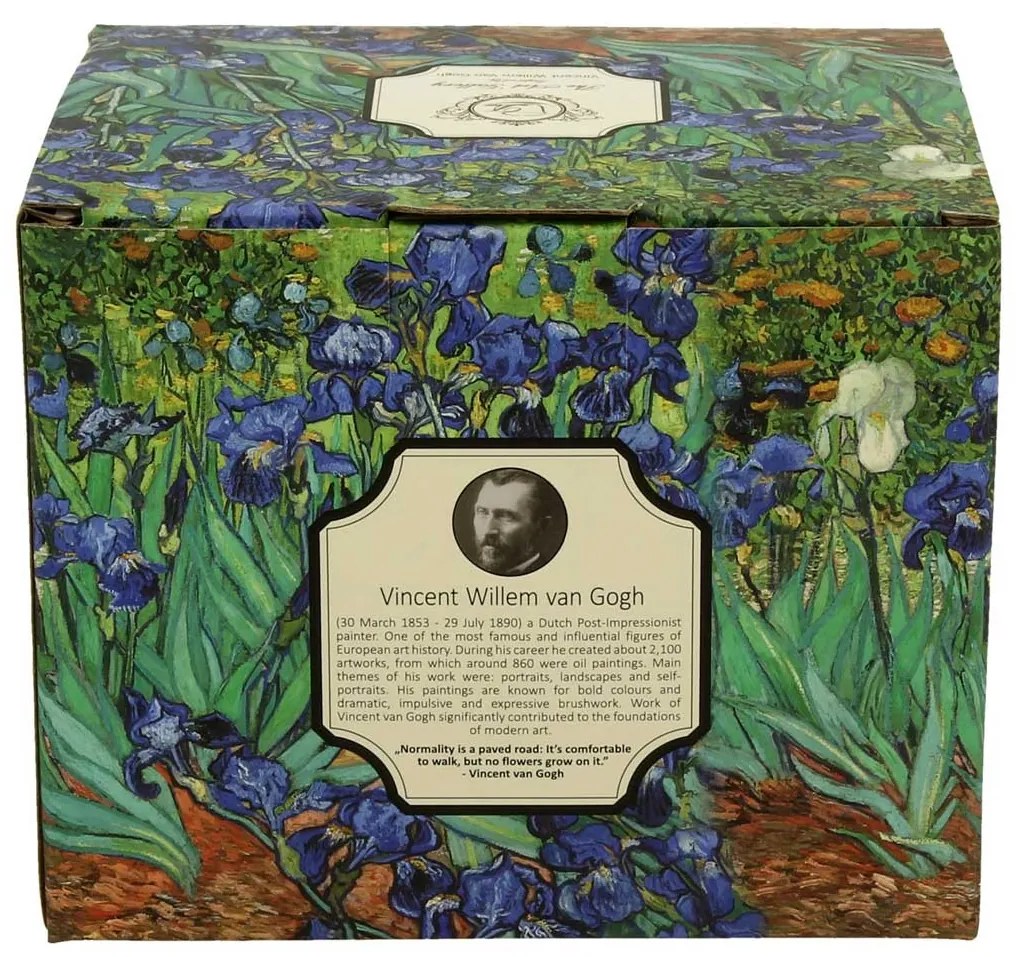 Porcelánový hrnek BARYLKA Van Gogh IRISES 430 ml modrý