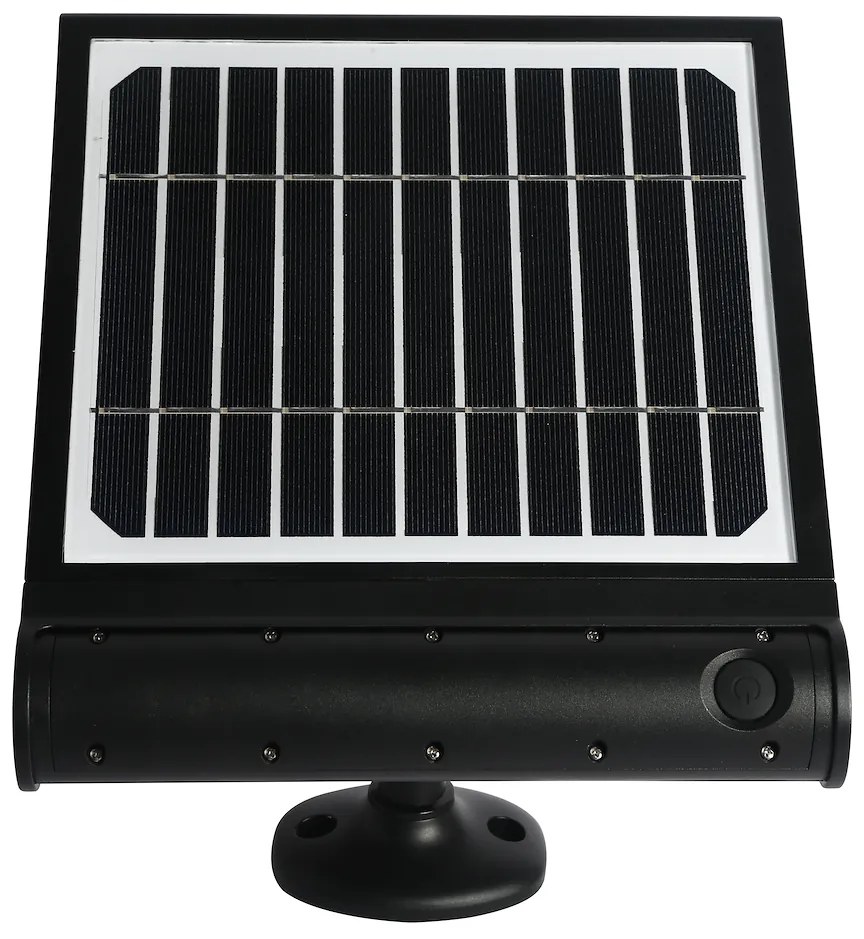 Ecolamp Exteriérové solárne LED svietidlo Talent, 4x LED 8w, čierna, pohybový senzor