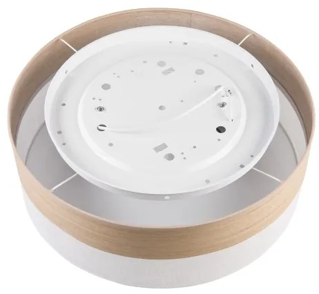 Stropné svietidlo SIRJA WOOD 2xE27/15W/230V pr. 45 cm biela/dub