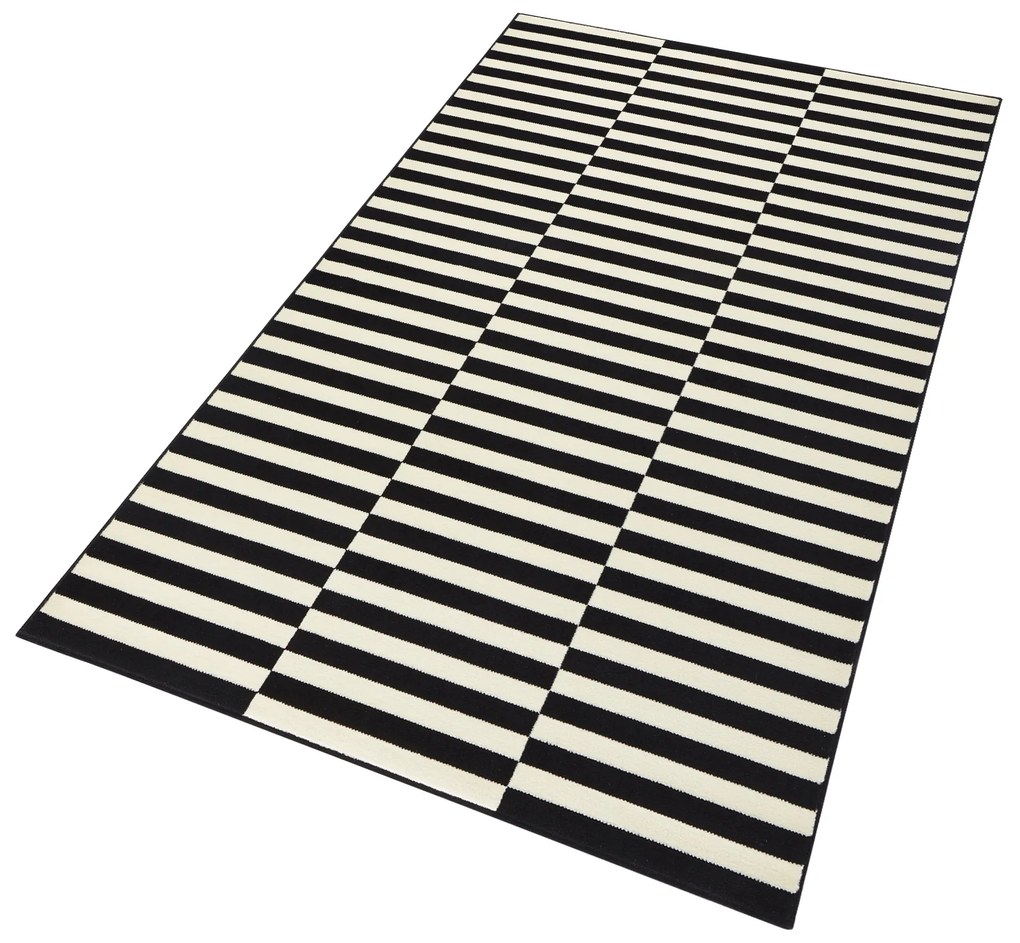 Hanse Home, Kusový koberec Gloria 102408, 200x290, čiernobiela, chodba / predsieň