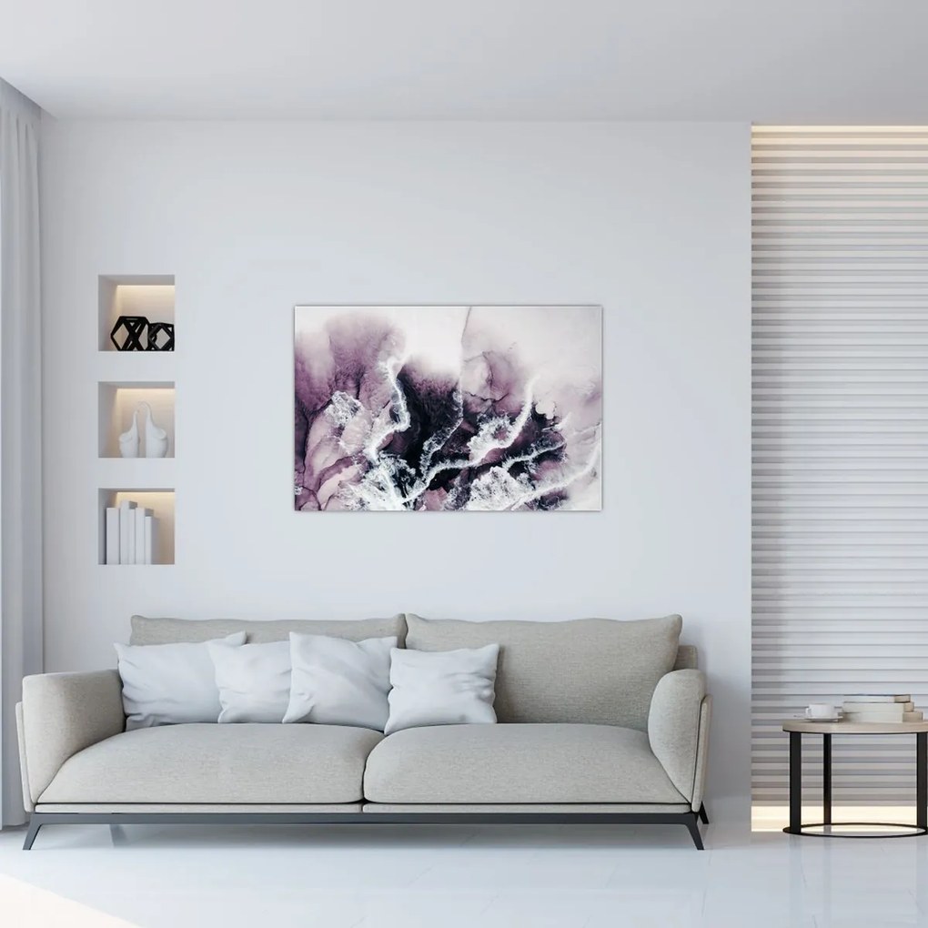 Obraz - Fialový mramor N⁰2 (90x60 cm)