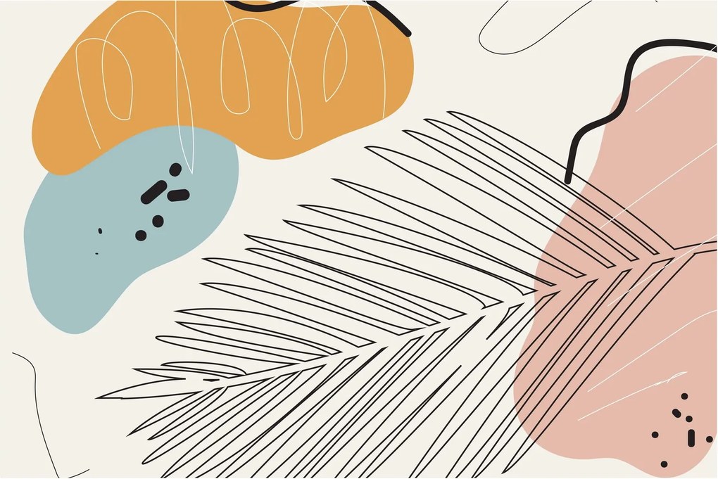 Obraz - Ilustrácia listu (90x60 cm)