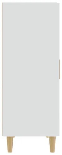 vidaXL Komoda biela 70x34x90 cm spracované drevo-