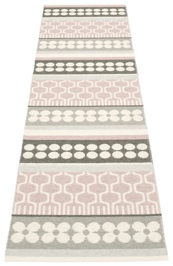 Svetloružovo-sivý vnútorný a vonkajší behúň 70x270 cm Asta Pale Rose – Pappelina