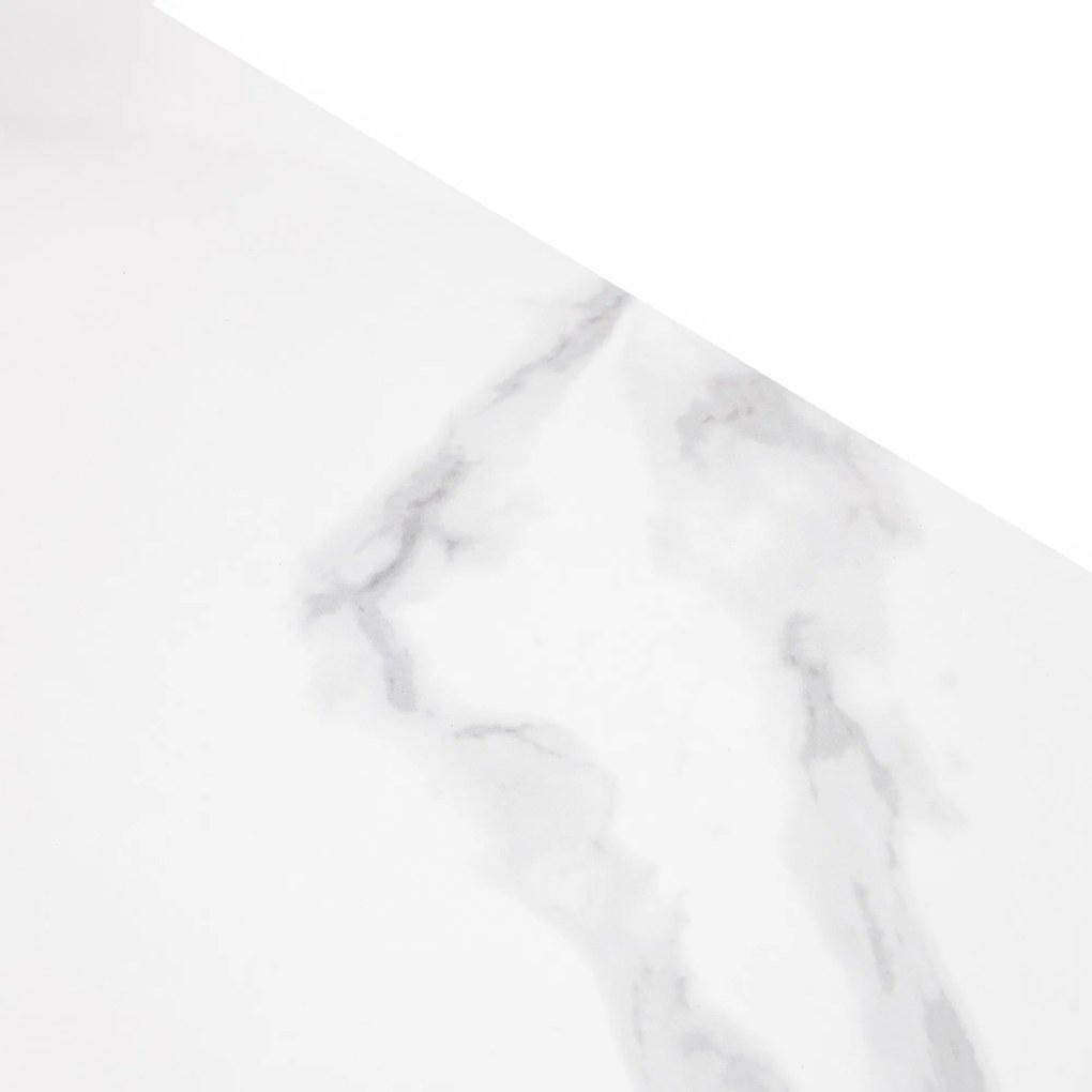 Konferenčný stolík Apulias 120 cm biely/mramor