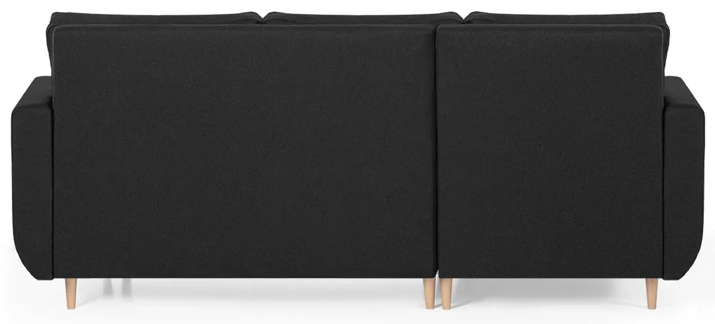 Rozkládací rohová sedací souprava DORIS Černá