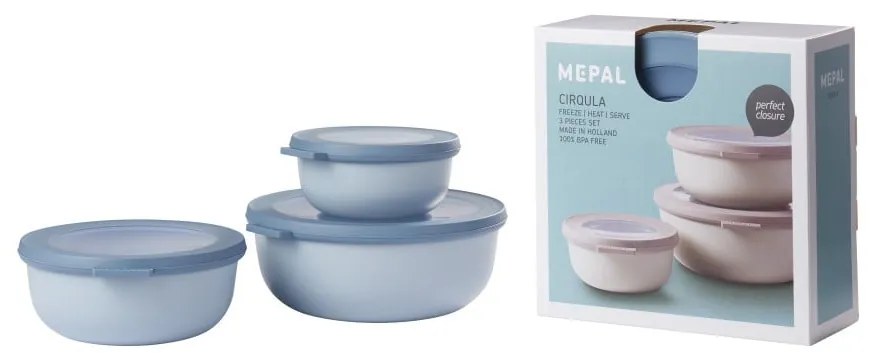 Potravinové škatuľky v súprave 3 ks Cirqula Nordic – Mepal