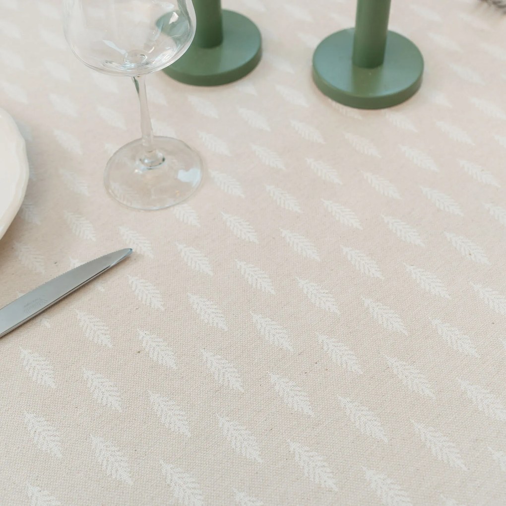 Goldea hranatý obrus natura – vetvičky na režnej 80 x 80 cm