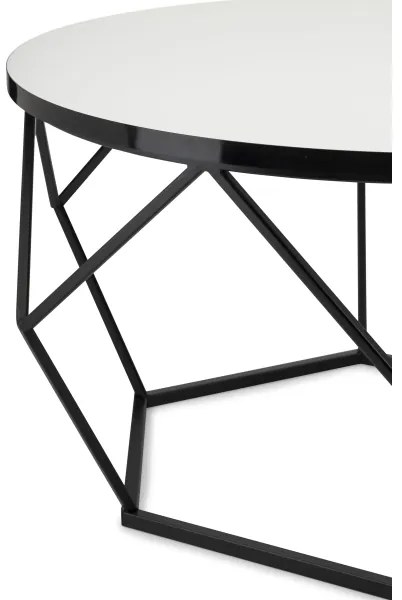 Konferenčný stolík DIAMOND 40x70 cm biela/čierna