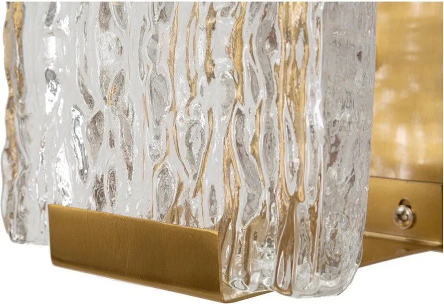 Sklenené nástenné svietidlo v zlatej farbe Oblin – Mauro Ferretti