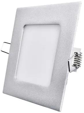 EMOS LED panel 120x120, strieborný, 6W, neutrálna biela