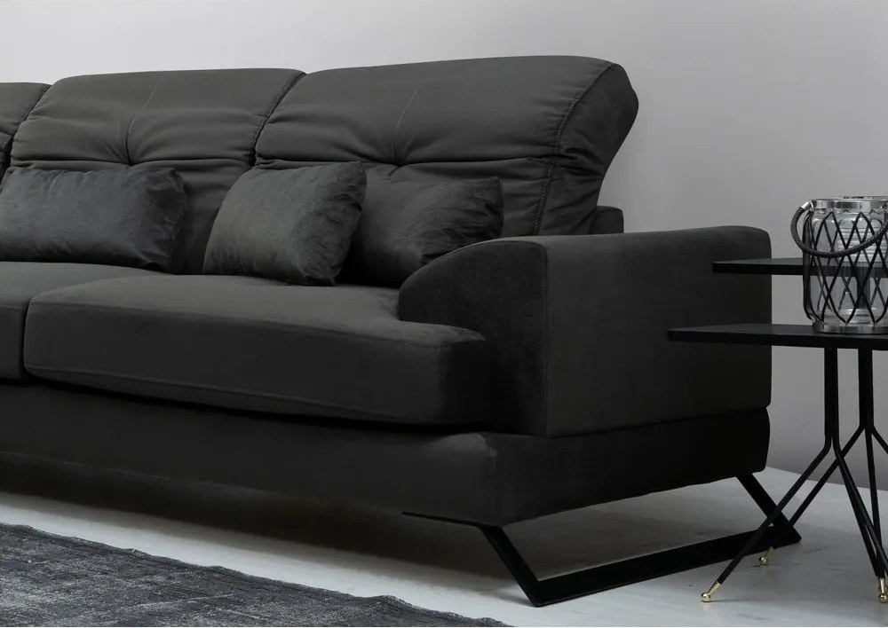 Tmavosivá rohová pohovka (ľavý roh) Frido – Balcab Home