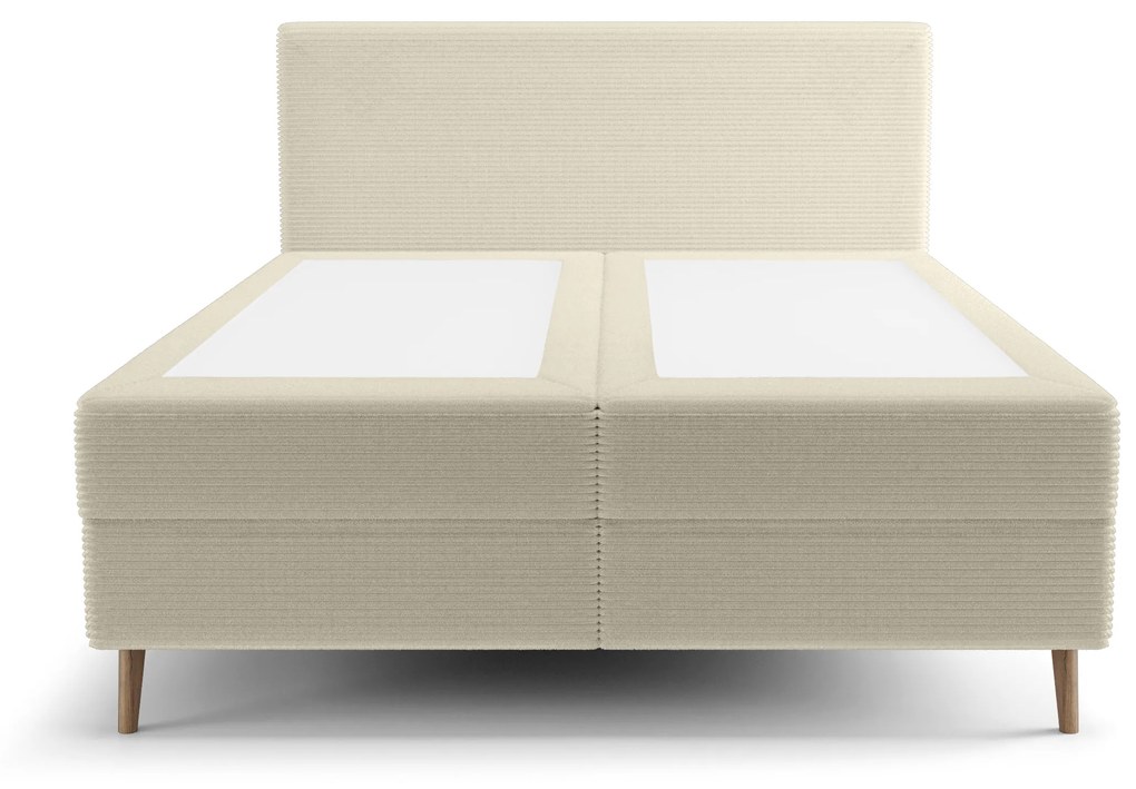 Manželská posteľ 160 cm Napoli Comfort (krémová) (s roštom, s úl. priestorom). Vlastná spoľahlivá doprava až k Vám domov. 1082537