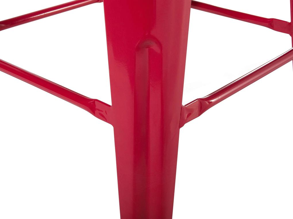 Sada 2 oceľových barových stoličiek 76 cm červená CABRILLO Beliani