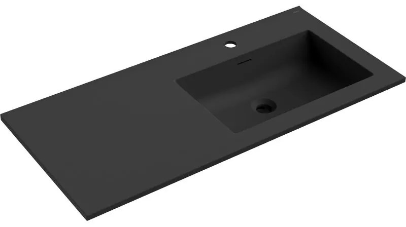 Mexen Otis, umývadlo na zapustenie 101 x 46,5 cm, pravé, čierna matná, 25181071P