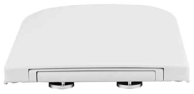 Gamma Lumino, toaletné WC sedátko 445x345mm z PP s pomalým zatváraním, biela, GAM-LUMINO