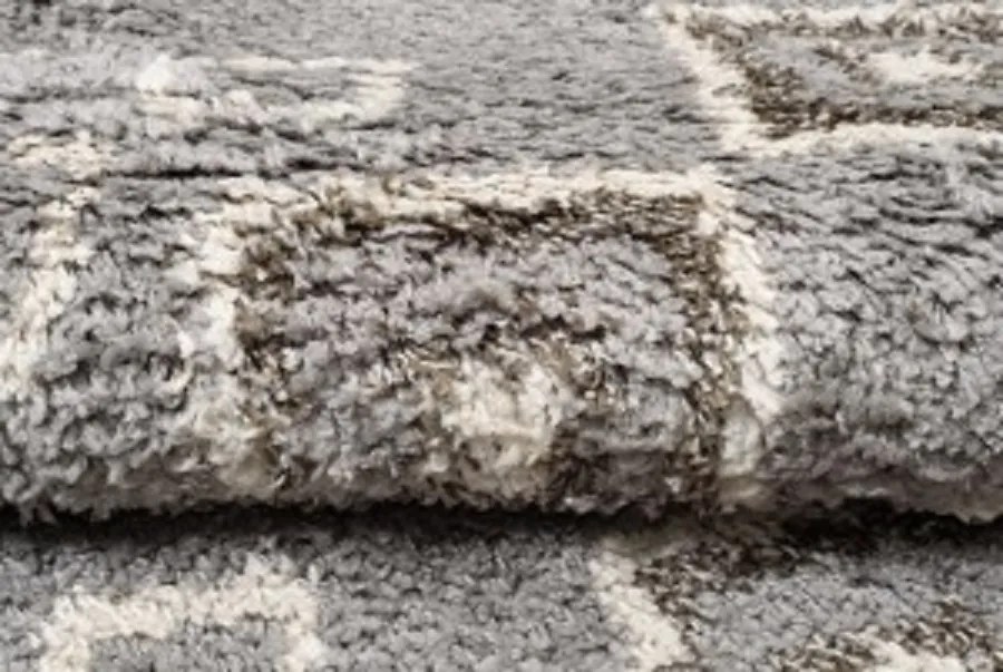 TA Koberec L228C TMAVOSIVÉ/BÉŽOVÉ BOHO KOLESO