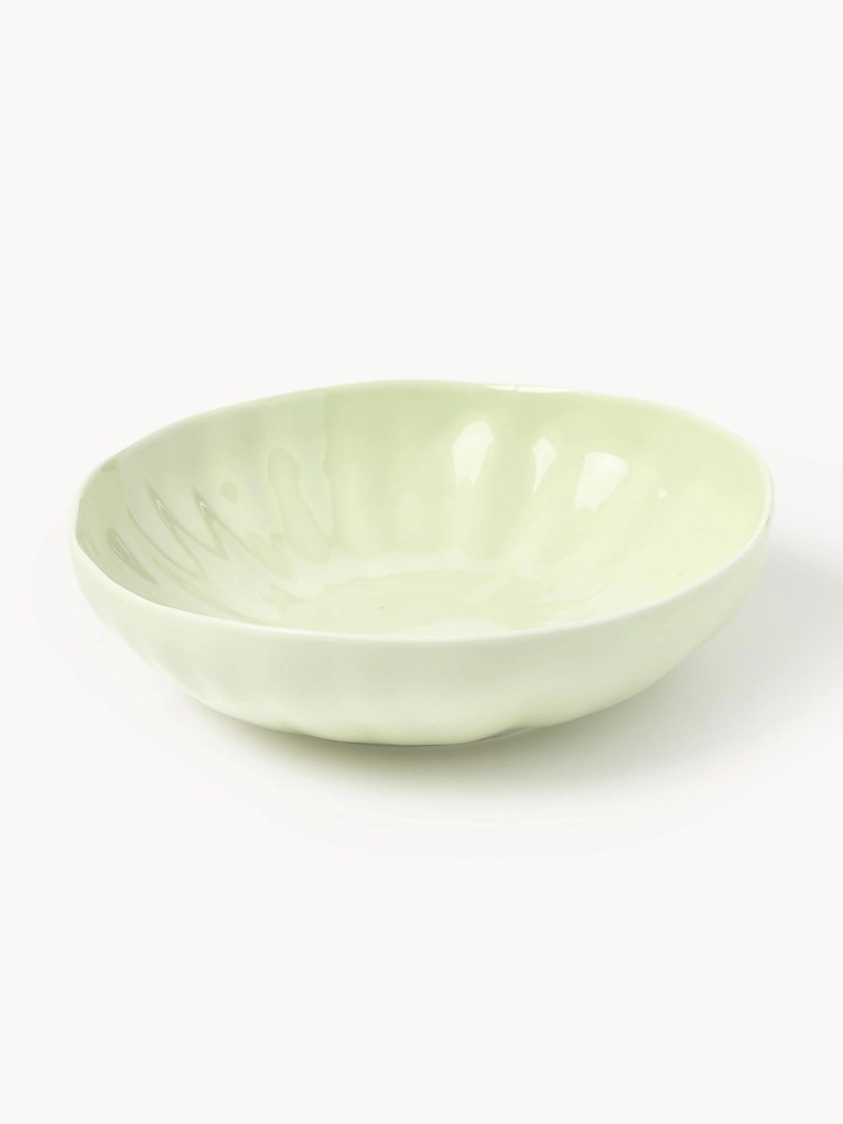 Porcelánové hlboké taniere's embosovaným vzorom Sali, 4 ks