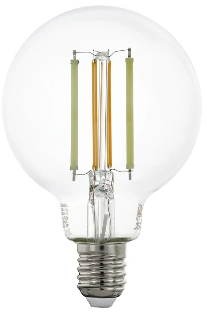 EGLO Múdra LED žiarovka LM-ZIG, E27, G80, 6W, teplá biela-studená biela, číra