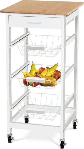 Servírovací stolík biely DR-043