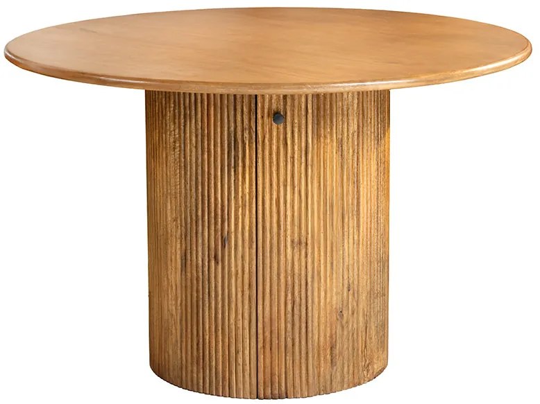 Okrúhly jedálenský stôl Raghuvir 120 cm hnedé mango