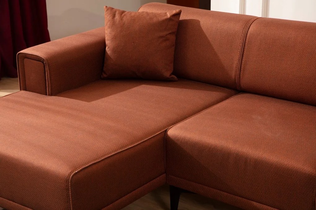 Rohová sedacia súprava Horizon 250 cm tehlová ľavá