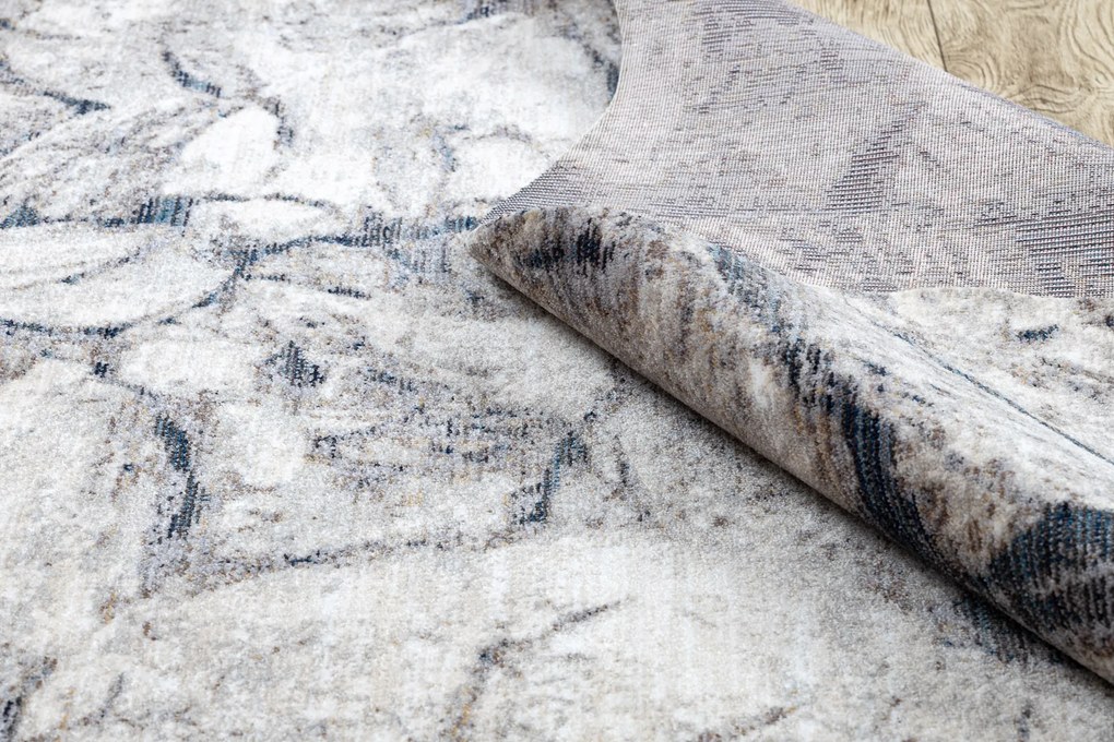 Moderný koberec TINE 75417A, nepravidelný tvar, Skala, krémovo/ sivý