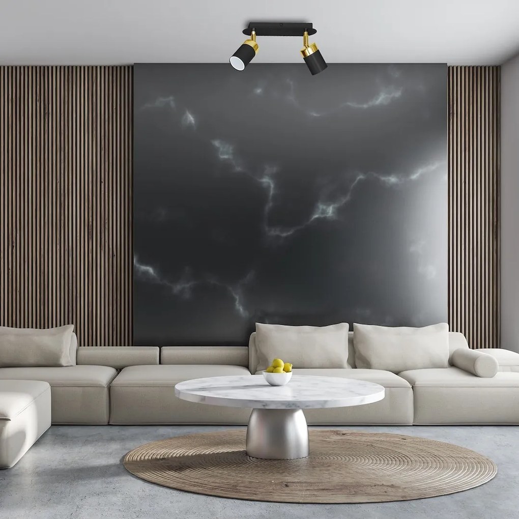 Bodové svietidlo Joker, 2x zlaté/čierne kovové tienidlo, b