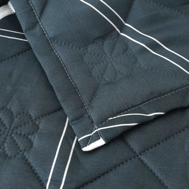 Letná prikrývka GRIDON 140x200 cm, čierna