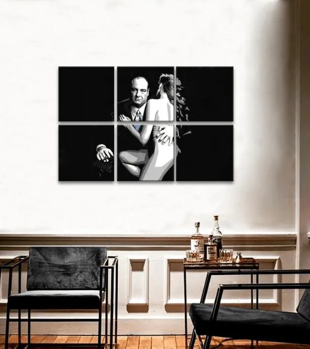 Najväčší mafiáni na plátne Sopranos - Tony Soprano s nahou ženou | rôzne rozmery