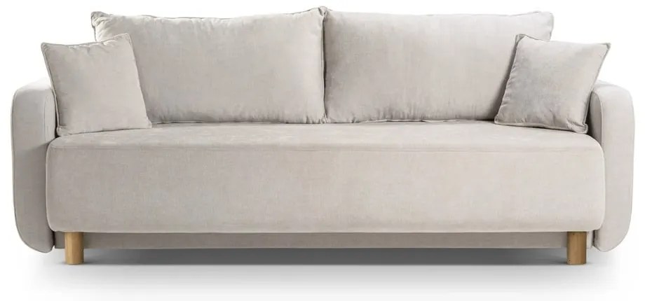 Béžová rozkladacia pohovka s úložným priestorom 231 cm Elen – Micadoni