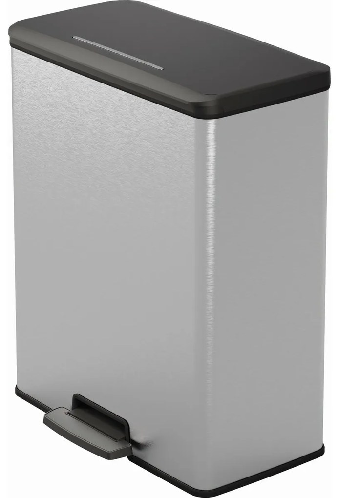 CURVER Deco Bin Odpadkový Kôš na triedený odpad Strieborná/čierna 26l 26l, 26 + 26 l