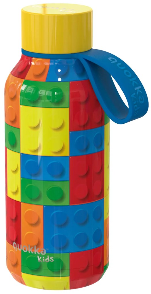 Nerezová termofľaša Solid Kids s pútkom Color Bricks 330 ml