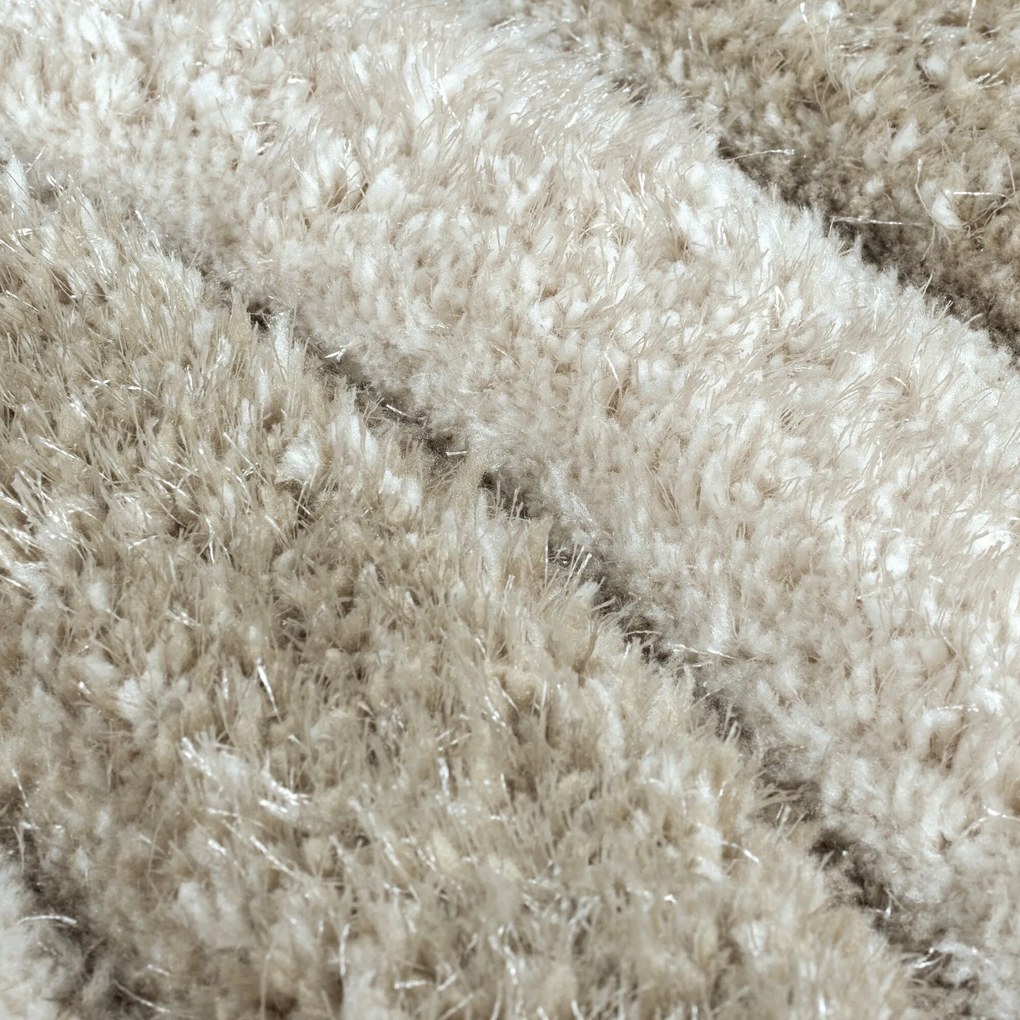 Flair Rugs, Kusový koberec Indulgence Velvet Carved Natural, 160x230, béžová, obývacia izba