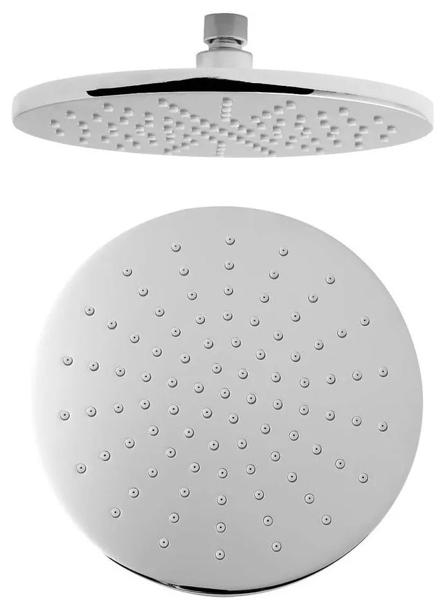 Mosadzná hlavová sprcha v lesklo striebornej farbe ø 22,5 cm – Sapho