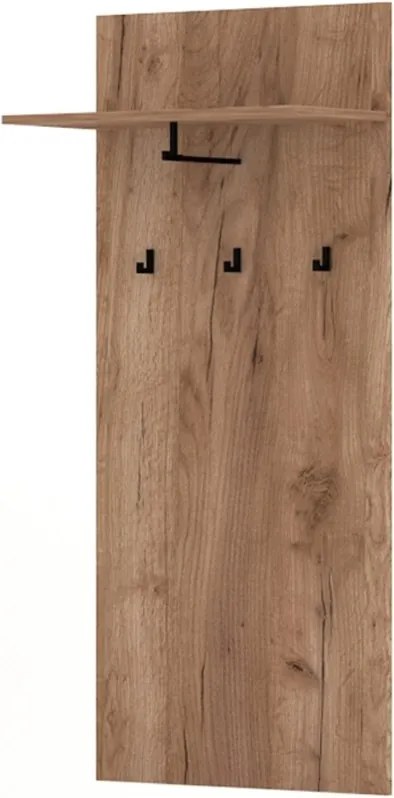 Nástenný predsieňový vešiak Bilbao 63,4 cm dub Remeselný Tabak