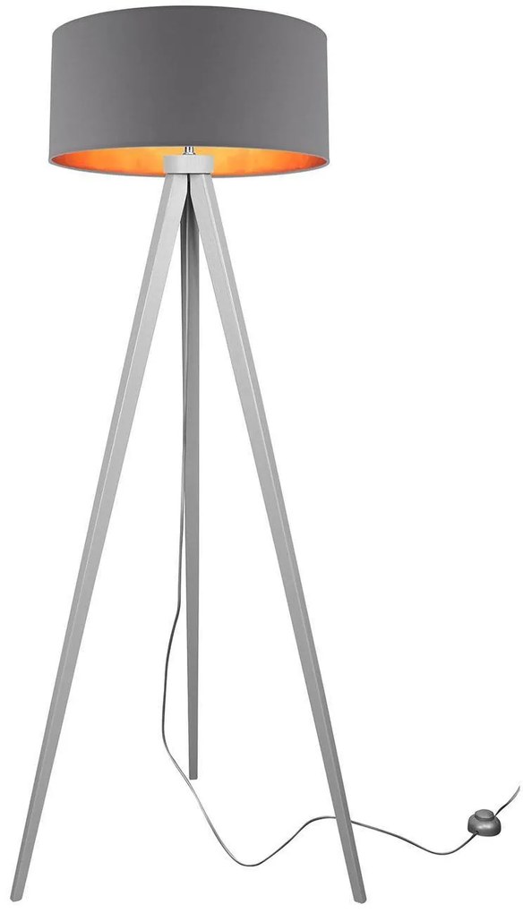Stojacia lampa Shade, 1x textilné tienidlo (výber zo 4 farieb), (výber z 5 farieb konštrukcie), (fi 44cm), g