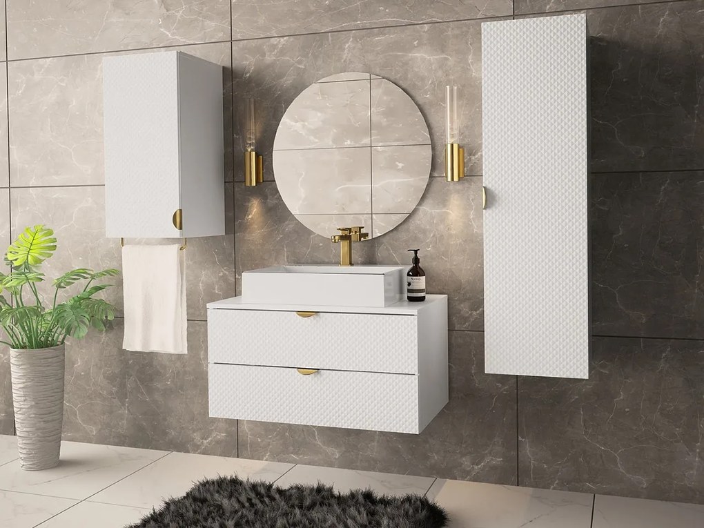 Kúpeľnová zostava Boterio I, Sifón: bez sifónu, Umývadlo: nie, Farba: biela
