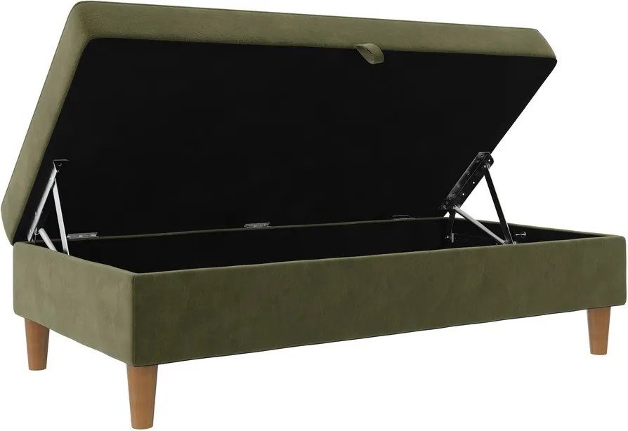 Zelená zamatová podnožka Lilly – Støraa