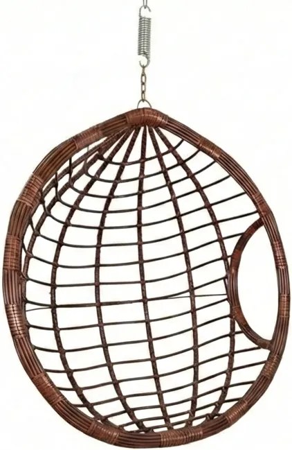 Hnedé závesné kreslo DOMINIKANA bez stojana